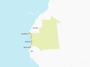 map Mauritanië