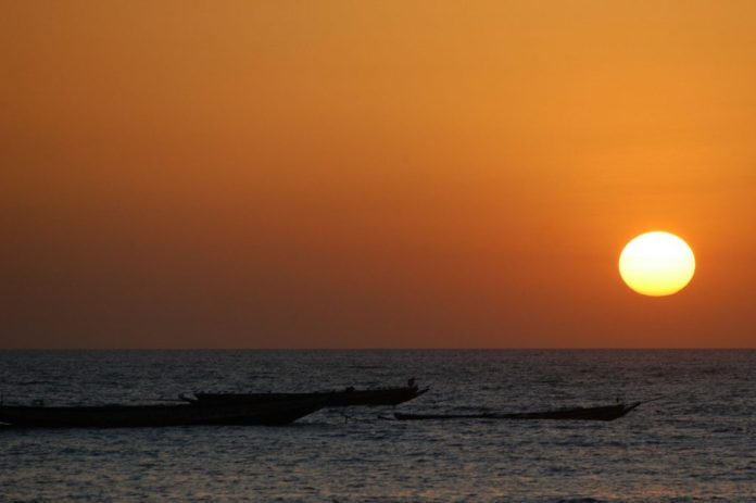 Zonsondergang Gunjur Gambia