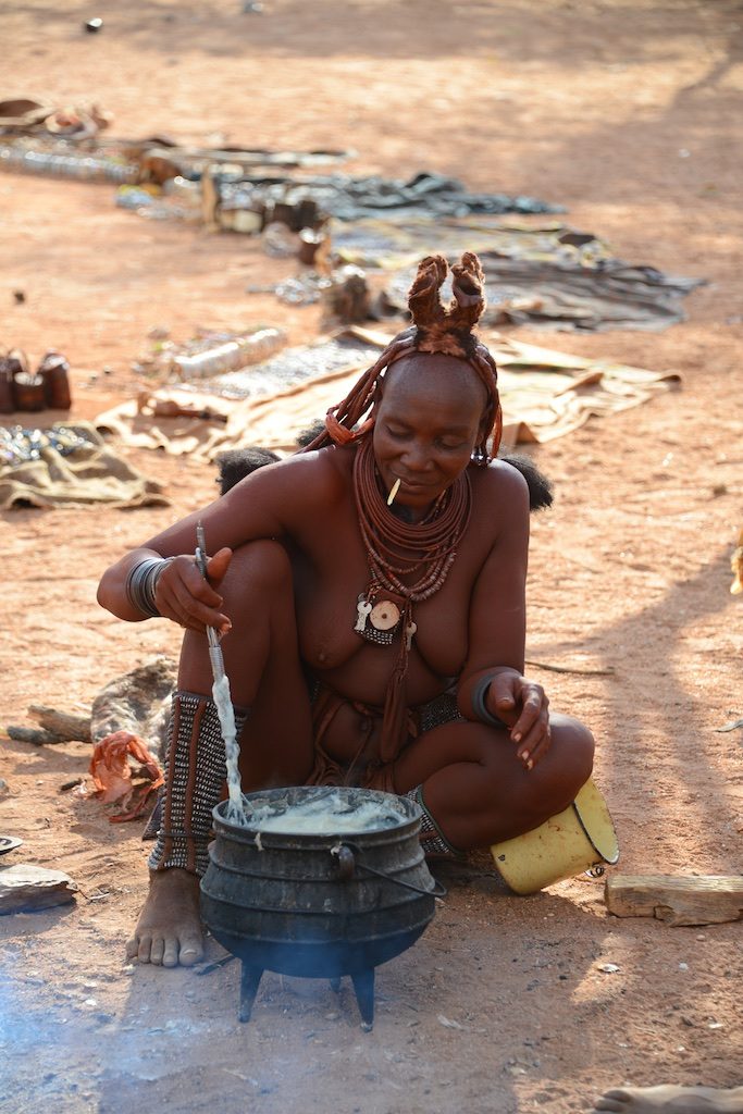 Himba dorp in Namibië