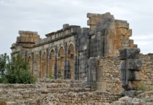 Volubilis, ruïnes van een bijzondere romeinse stad Volubilis Marokko
