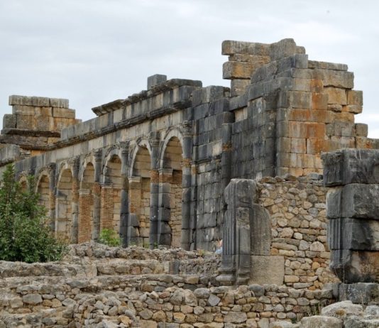 Volubilis, ruïnes van een bijzondere romeinse stad Volubilis Marokko