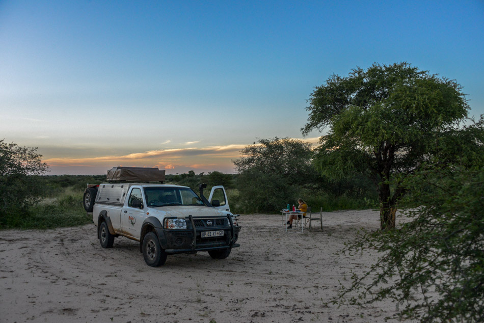 kamperen Khutse Botswana