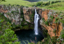 Panoramaroute bij Blyde River Canyon Berlin Falls Zuid Afrika