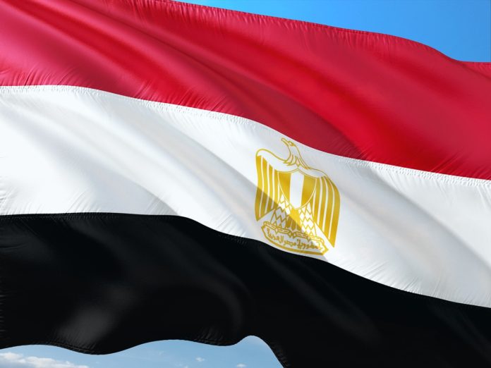 de vlag van Egypte