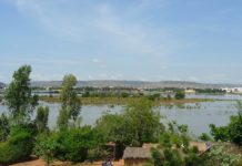 Pirogues op de Niger rivier Niger rivier Mali
