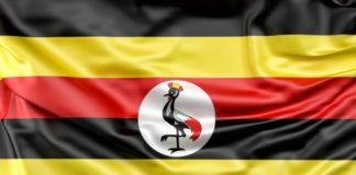 Museveni wint betwiste verkiezingen in Oeganda Vlag van Oeganda