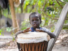 Het nationale museum van Gambia in Banjul Het nationale museum van Gambia in Banjul