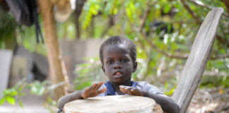 Het nationale museum van Gambia in Banjul Het nationale museum van Gambia in Banjul