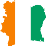 Vlag van Ivoorkust Afrika