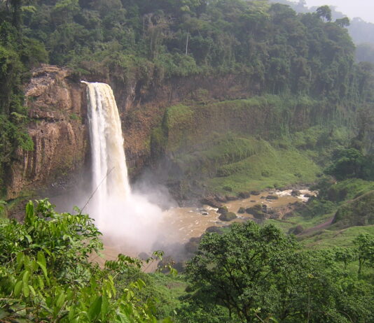 Ekom Nkam Waterval is het natuurspektakel van Kameroen Ekom Nkam Waterval