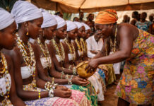 De Dipo-ceremonie in Ghana Dipo-ceremonie in Ghana